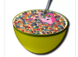 Size: 550x400 | Tagged: artist:sersys, cereal, froot loops, pinkie pie, safe