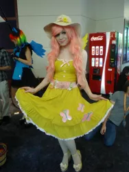 Size: 2448x3264 | Tagged: 2013, anime weekend atlanta, artist:panda treats, artist:rose0fmay, clothes, convention, cosplay, derpibooru import, dress, fluttershy, hat, human, irl, irl human, photo, safe