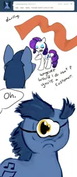 Size: 680x1560 | Tagged: artist:moonblizzard, ask, blues, cyclops, cyclops pony, derpibooru import, donny swineclop, noteworthy, rarity, rarity answers, safe, tumblr