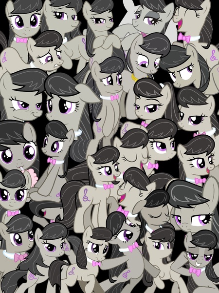 Size: 1200x1600 | Tagged: artist:lozpony, collage, derpibooru import, multeity, octavia melody, octaviocalypse, safe, so much pony, vector