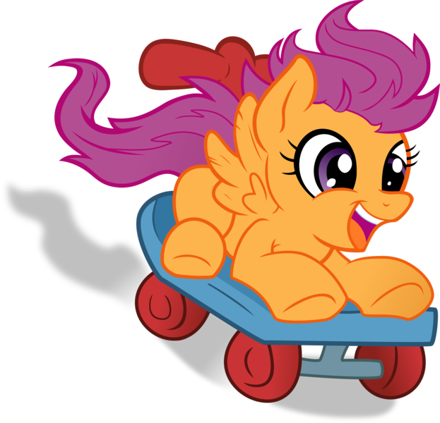 Size: 6232x6000 | Tagged: absurd resolution, artist:kp-shadowsquirrel, artist:serenawyr, cute, derpibooru import, happy, riding, safe, scootaloo, scooter, simple background, smiling, solo, .svg available, transparent background, vector