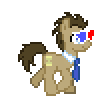 Size: 106x96 | Tagged: safe, artist:anonycat, derpibooru import, doctor whooves, time turner, animated, clone doctor, cute, desktop ponies, doctorbetes, simple background, solo, transparent background