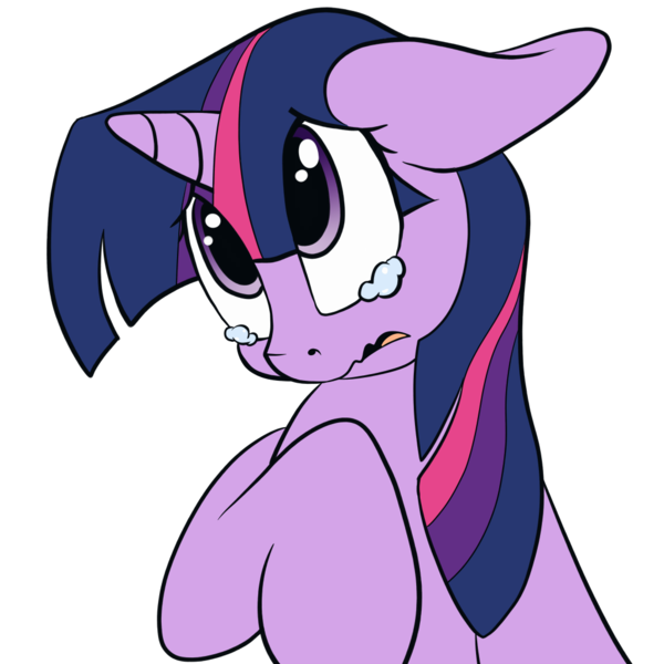 Size: 1024x1024 | Tagged: safe, artist:tlatophat, derpibooru import, twilight sparkle, crying, floppy ears, open mouth, raised hoof, sad, solo