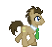 Size: 106x96 | Tagged: safe, artist:anonycat, derpibooru import, doctor whooves, time turner, animated, cute, desktop ponies, doctorbetes, pixel art, simple background, solo, transparent background