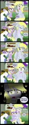 Size: 1000x4250 | Tagged: safe, artist:coltsteelstallion, derpibooru import, derpy hooves, dinky hooves, enderman, pegasus, pony, comic, companion cube, creeper, crying, female, hug, mare, minecraft, muffin, portal, tower of pimps, wink