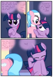 Size: 1741x2500 | Tagged: :3, aloe, artist:pyruvate, begging, comic, comic:the usual, cute, derpibooru import, eyes closed, floppy ears, plot, safe, smiling, spa, twiabetes, twilight sparkle