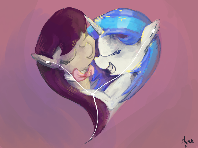 Size: 800x600 | Tagged: safe, artist:doctorpepperphd, derpibooru import, octavia melody, vinyl scratch, female, heart, lesbian, scratchtavia, shipping