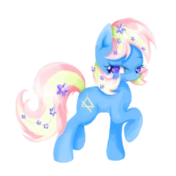 Size: 2000x2000 | Tagged: safe, artist:saeryth, derpibooru import, oc, oc:zephyr, unofficial characters only, earth pony, pony, flower, solo