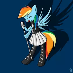 Size: 1920x1920 | Tagged: artist:9pak, derpibooru import, rainbow dash, rainbow dash always dresses in style, rockband, safe, singing, solo