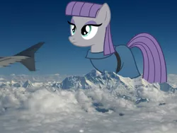 Size: 1500x1125 | Tagged: safe, derpibooru import, maud pie, pony, maud pie (episode), giant pony, giant/macro earth pony, giantess, highrise ponies, macro, macro/giant/mega maud pie, mount everest, solo