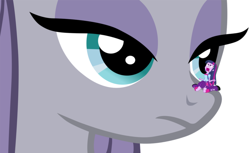 Size: 1280x788 | Tagged: safe, derpibooru import, maud pie, twilight sparkle, earth pony, pony, equestria girls, maud pie (episode), exploitable meme, giant pony, giant/macro earth pony, macro, macro/giant/mega maud pie, meme, twiscream