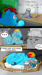 Size: 900x1600 | Tagged: artist:shadysmarty, blood, comic, derpibooru import, fluffydash, fluffy pony, fluffy pony grimdark, grimdark, rainbow dash, scootafluff, scootaloo