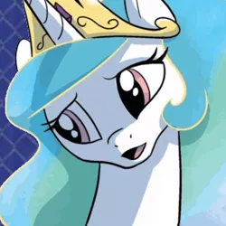 Size: 309x309 | Tagged: costanza face, derpibooru import, idw, princess celestia, reaction image, safe, solo