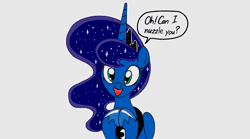 Size: 1000x557 | Tagged: animated, artist:maxressor, artist:newyorkx3, bronybait, cute, derpibooru import, edit, eye shimmer, happy, looking at you, lunabetes, nuzzling, open mouth, princess luna, safe, smiling, solo, weapons-grade cute