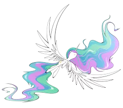 Size: 8000x7000 | Tagged: safe, artist:flamevulture17, derpibooru import, princess celestia, pony, absurd resolution, female, flying, mare, simple background, solo, transparent background, vector