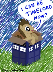 Size: 1408x1920 | Tagged: safe, artist:judhudson, derpibooru import, doctor whooves, time turner, doctor who, solo, tardis