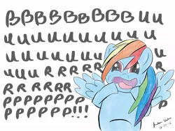 Size: 1024x768 | Tagged: safe, artist:judhudson, derpibooru import, rainbow dash, burp, solo, wat