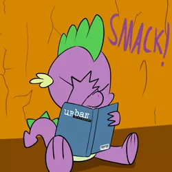 Size: 1280x1280 | Tagged: ask-stoner-spike, derpibooru import, facepalm, out of context, safe, solo, spike, stoner spike, urban dictionary