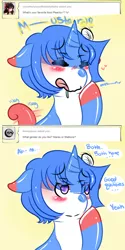 Size: 500x1000 | Tagged: safe, artist:ladilol, derpibooru import, oc, oc:peachy prose, unofficial characters only, ask, male, questions-for-peachy, solo, tumblr