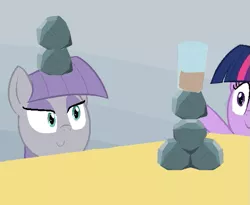 Size: 575x471 | Tagged: suggestive, derpibooru import, edit, maud pie, twilight sparkle, earth pony, pony, unicorn, chocolate milk, pure unfiltered evil