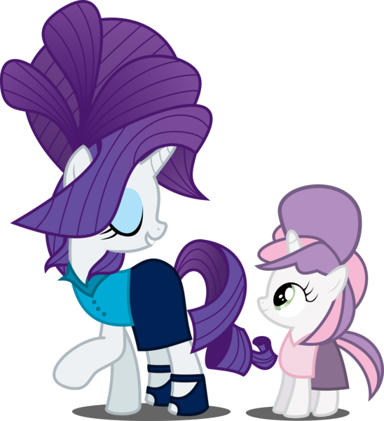 Size: 9227x10104 | Tagged: absurd resolution, alternate hairstyle, artist:atomicmillennial, clothes, derpibooru import, rarity, safe, simple background, sisters, sweetie belle, transparent background, vector