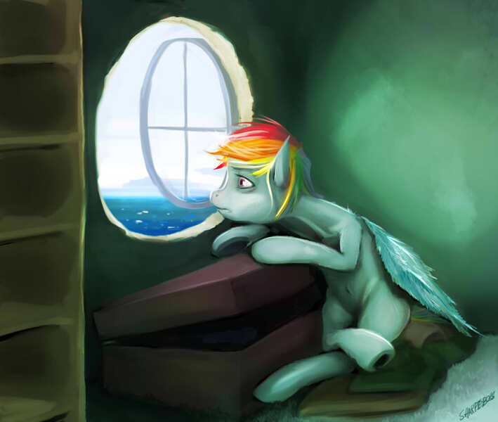 Size: 1112x941 | Tagged: artist:sharpieboss, beach, belly button, rainbow dash, safe, solo