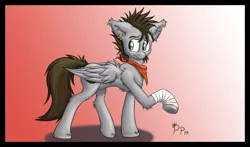 Size: 3650x2150 | Tagged: safe, artist:punk-pegasus, derpibooru import, oc, oc:menzing, unofficial characters only, pegasus, pony, bandana, fluffy, piercing, solo