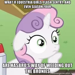 Size: 500x500 | Tagged: safe, derpibooru import, flash sentry, sweetie belle, equestria girls, season 4, background pony strikes again, conspiracy sweetie belle, drama, equestria girls drama, exploitable meme, meme, solo