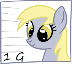 Size: 694x625 | Tagged: safe, artist:fetchbeer, derpibooru import, derpy hooves, pegasus, pony, female, mare, solo, underp