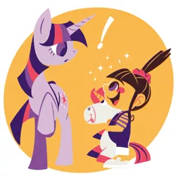 Size: 600x600 | Tagged: agnes, artist:yousukou, crossover, derpibooru import, despicable me, human, safe, twilight sparkle