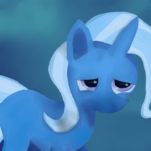 Size: 1024x1024 | Tagged: safe, artist:drakmire, derpibooru import, trixie, pony, unicorn, female, mare, sad, solo