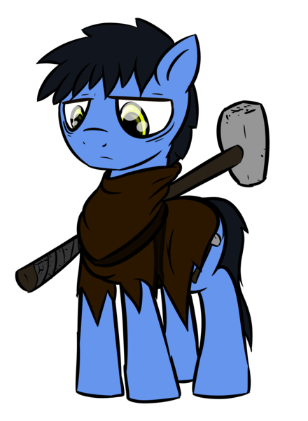 Size: 1856x2532 | Tagged: safe, artist:jetwave, derpibooru import, oc, oc:gardener, unofficial characters only, pony, fallout equestria, fallout equestria: gardener, clothes, monk, robe, sledgehammer, solo