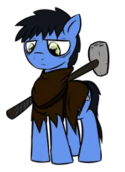 Size: 1856x2532 | Tagged: safe, artist:jetwave, derpibooru import, oc, oc:gardener, unofficial characters only, pony, fallout equestria, fallout equestria: gardener, clothes, monk, robe, sledgehammer, solo