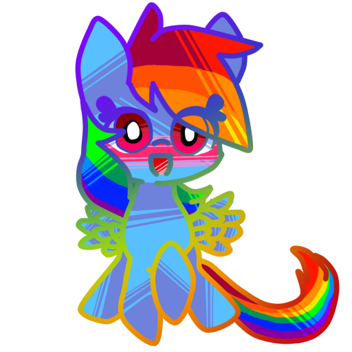 Size: 512x512 | Tagged: safe, artist:goolaa, derpibooru import, rainbow dash, cute, solo