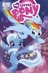 Size: 988x1500 | Tagged: artist:amy mebberson, comic, cover, derpibooru import, friends forever, idw, rainbow dash, safe, spoiler:comic, trixie