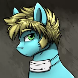 Size: 720x720 | Tagged: achievement hunter, artist:deyogee, bust, derpibooru import, gavin free, lucky number seven, ponified, rooster teeth, safe, solo