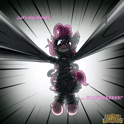 Size: 2000x2000 | Tagged: amumu, artist:davidcurser, bandage, crossover, derpibooru import, fluffy, forever, grin, league of legends, looking at you, mummy, pinkie pie, safe, smiling, solo