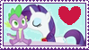 Size: 99x56 | Tagged: safe, artist:pippa6100, derpibooru import, rarity, spike, deviantart stamp, female, male, shipping, sparity, straight