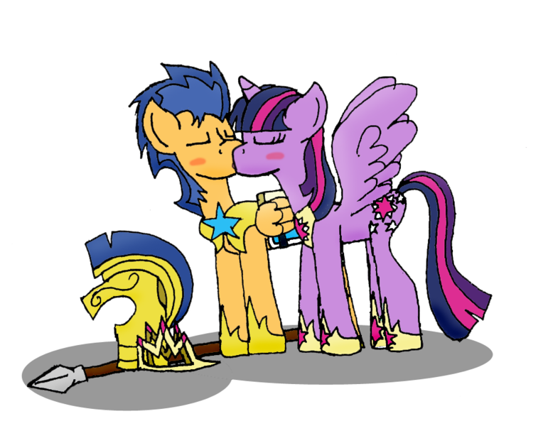 my little pony twilight sparkle and flash sentry kiss