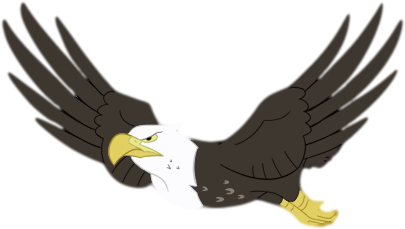 Size: 405x229 | Tagged: animal, artist:valinhya, bald eagle, bird, derpibooru import, eagle, edit, pinkie apple pie, safe, simple background, solo, spread wings, that friggen eagle, transparent background, vector, wings