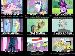 Size: 800x600 | Tagged: alignment chart, daring do, derpibooru import, derpy hooves, discord, dungeons and dragons, meme, princess cadance, queen chrysalis, rainbow dash, safe, season 2, shining armor, spike, twilight sparkle, younger