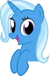 Size: 523x800 | Tagged: safe, artist:the smiling pony, derpibooru import, trixie, pony, unicorn, cute, diatrixes, female, leaning, looking at you, mare, open mouth, simple background, smiling, solo, transparent background, vector