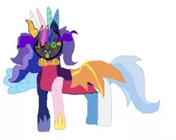 Size: 1648x1312 | Tagged: abomination, artist:princess ava, cynder, derpibooru import, don't hug me i'm scared, donut steel, fusion, king sombra, lyra heartstrings, mutant, nightmare fuel, princess cadance, princess luna, rainbow dash, rarity, safe, sombra eyes, spyro the dragon, the legend of spyro, tony the talking clock, trixie, wat, what has magic done, what has science done, zoe trent