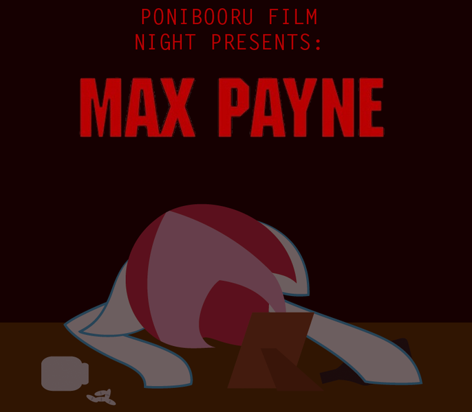 Size: 800x700 | Tagged: artist:daisyhead, crossover, derpibooru import, max payne, oc, oc:flicker, pills, ponibooru film night, safe, solo, unofficial characters only