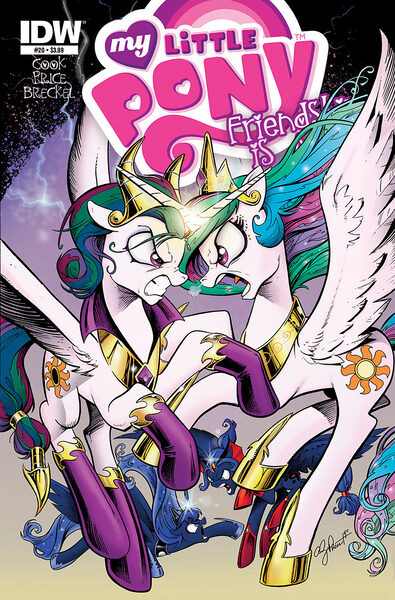 Size: 900x1366 | Tagged: alternate universe, andy you magnificent bastard, angry, armor, artist:andypriceart, awesome, badass, comic, cover, dark mirror universe, derpibooru import, duality, equestria-3, evil celestia, evil luna, evil sisters, fight, flying, idw, mirror universe, multiverse, princess celestia, princess luna, safe, tyrant celestia, tyrant luna