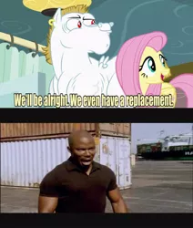 Size: 640x756 | Tagged: bulk biceps, derpibooru import, dexter, exploitable meme, fluttershy, james doakes, meme, rainbow falls, replacement meme, safe, snow, snowflake, surprise motherfucker