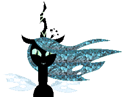 Size: 500x389 | Tagged: animated, artist:tenaflyviper, derpibooru import, glitter, looking at you, queen chrysalis, safe, solo