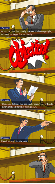 Size: 480x1600 | Tagged: safe, derpibooru import, ace attorney, barely pony related, buttongate, copyright, drama, hasbro, phoenix wright, winston payne