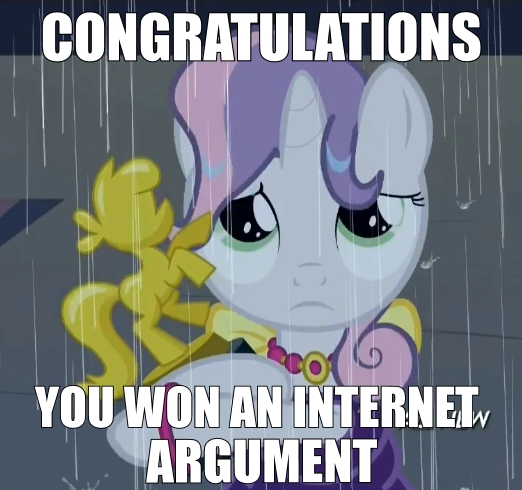 Size: 522x490 | Tagged: award, caption, derpibooru import, for whom the sweetie belle toils, image macro, internet argument, meme, rain, reaction image, sad, safe, screencap, solo, sweetie belle, trophy