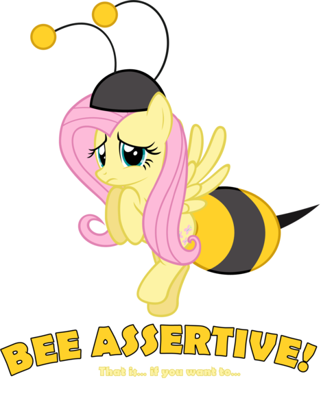 Size: 1845x2367 | Tagged: animal costume, artist:zacatron94, bee costume, clothes, costume, derpibooru import, flutterbee, fluttershy, pun, safe, solo